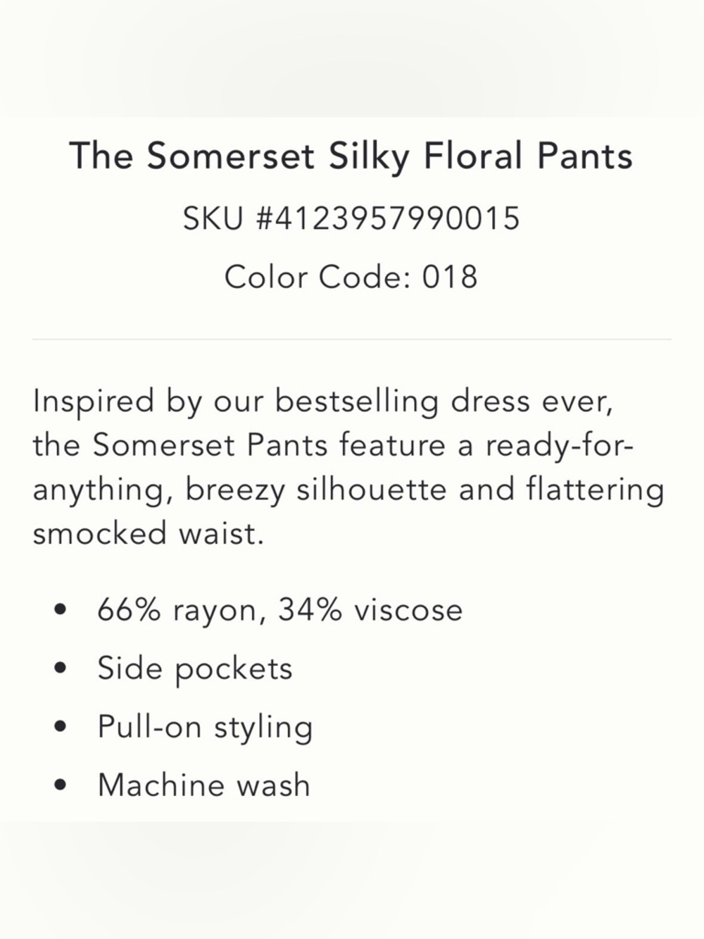 THE SOMERSET SILKY FLORAL PANT - Picture 5 of 8